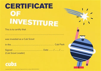 Cubs Investiture Certificates (pack of 10)