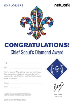 Chief Scout Award Certificates (pack of 10)