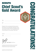 Load image into Gallery viewer, Chief Scout Award Certificates (pack of 10)
