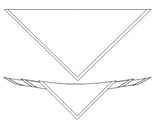 Adult Necker with one inch border